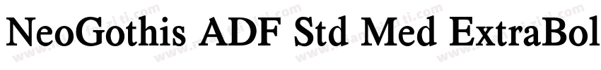 NeoGothis ADF Std Med ExtraBold字体转换